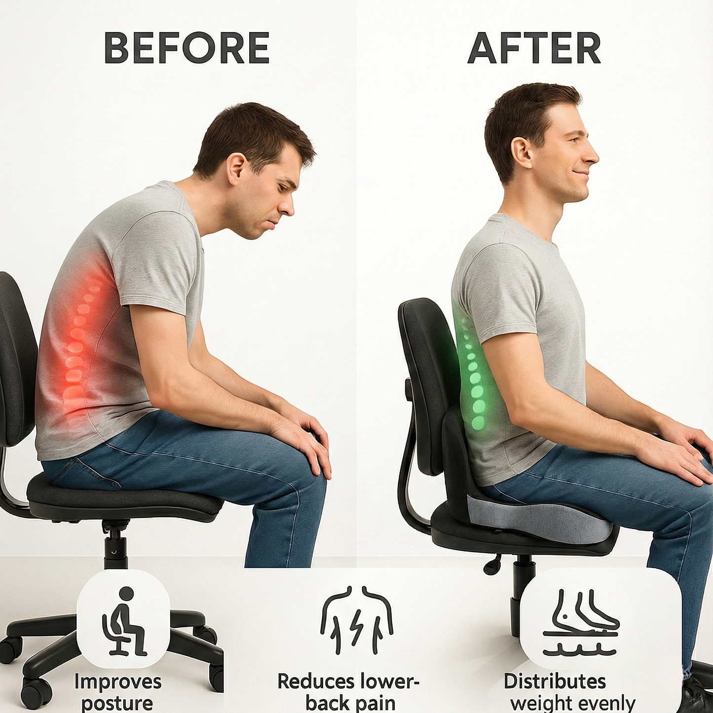 VERDA Seat Cushion and Lumbar Support